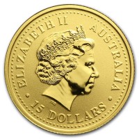 Gold coin Australia KM# 711 ELIZABETH II. AUSTRALIA. IRB. 15 DOLLARS.