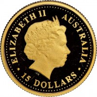 ELIZABETH II. AUSTRALIA. IRB. 15 DOLLARS.