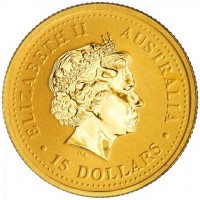Gold coin Australia KM# 669a ELIZABETH II. AUSTRALIA. IRB. 15 DOLLARS.