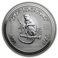 2004 猴. 10 OZ 999 SILVER.