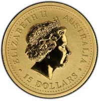 ELIZABETH II. AUSTRALIA. IRB. 15 DOLLARS.