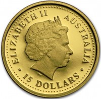 ELIZABETH II. AUSTRALIA. IRB. 15 DOLLARS.