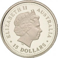 Platinum coin Australia KM# 982 ELIZABETH II. AUSTRALIA. IRB. 15 DOLLARS.
