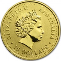 Gold coin Australia KM# 1888 ELIZABETH II. AUSTRALIA. IRB. 15 DOLLARS.