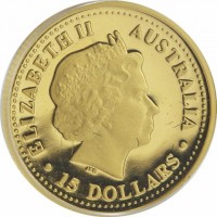 ELIZABETH II. AUSTRALIA. IRB. 15 DOLLARS.