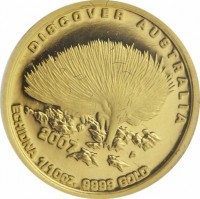DISCOVER AUSTRALIA. WR P 2007. ECHIDNA 1/10oz. 9999 GOLD.