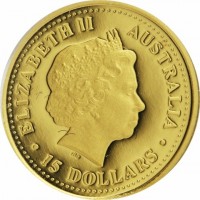 ELIZABETH II. AUSTRALIA. IRB. 15 DOLLARS.