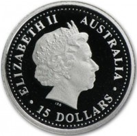 Platinum coin Australia KM# 990 ELIZABETH II. AUSTRALIA. IRB. 15 DOLLARS.
