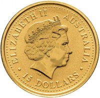 ELIZABETH II. AUSTRALIA. IRB. 15 DOLLARS.