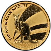 Gold coin Australia THE AUSTRALIAN NUGGET. 1/10 oz 9999 GOLD. 2007. JG.