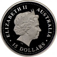 Platinum coin Australia KM# 1201 ELIZABETH II. AUSTRALIA. IRB. 15 DOLLARS.