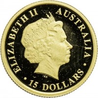 ELIZABETH II. AUSTRALIA. IRB. 15 DOLLARS.