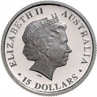Platinum coin Australia KM# 1233 ELIZABETH II. AUSTRALIA. IRB. 15 DOLLARS.