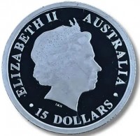 Platinum coin Australia KM# 1234 ELIZABETH II. AUSTRALIA. IRB. 15 DOLLARS.