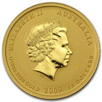 Gold coin Australia KM# 1891 ELIZABETH II AUSTRALIA. IRB. 1/10oz 9999 GOLD 2009 15 DOLLARS.