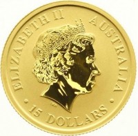 Gold coin Australia KM# 1362 ELIZABETH II. AUSTRALIA. IRB. 15 DOLLARS.