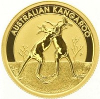 AUSTRALIAN KANGAROO. 2010 1/10oz 9999 GOLD. P. WR.