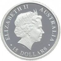 Platinum coin Australia KM# 1405 ELIZABETH II. AUSTRALIA. IRB. 15 DOLLARS.