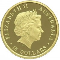 ELIZABETH II. AUSTRALIA. IRB. 15 DOLLARS.