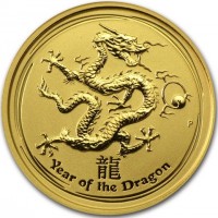 Gold coin Australia KM# 1671 龍. Year of the Dragon. P.