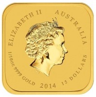 Gold coin Australia ELIZABETH II AUSTRALIA. IRB. 1/10 OZ 9999 GOLD 2014 15 DOLLARS.