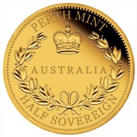 Gold coin Australia KM# 3292 PERTH MINT. AUSTRALIA. HALF SOVEREIGS.