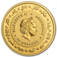 Gold coin Australia ELIZABETH II. AUSTRALIA 2016. IRB. 15 DOLLARS.