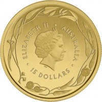 Gold coin Australia ELIZABETH II. AUSTRALIA IRB. 15 DOLLARS.