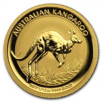 Gold coin Australia KM# 2809 AUSTRALIAN KANGAROO. P JM. 2017 1/10oz 9999 GOLD.