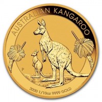 AUSTRALIAN KANGAROO. P. AH. 2020 1/10oz 9999 GOLD.