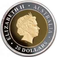 ELIZABETH II. AUSTRALIA. IRB. 20 DOLLARS.