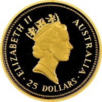 ELIZABETH II. AUSTRALIA RDM. 25 DOLLARS.