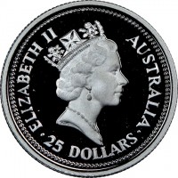 ELIZABETH II. AUSTRALIA. RDM. 25 DOLLARS.