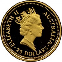 ELIZABETH II. AUSTRALIA. RDM. 25 DOLLARS.