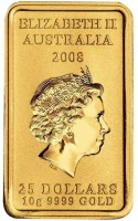 ELIZABETH II. AUSTRALIA. 2008. IRB. 25 DOLLARS. 10g 9999 GOLD.