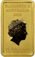 ELIZABETH II. AUSTRALIA. 2009. IRB. 25 DOLLARS. 10g 9999 GOLD.