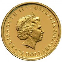 ELIZABETH II. AUSTRALIA 2012. IRB. 25 DOLLARS.