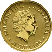 ELIZABETH II. AUSTRALIA. IRB. 25 DOLLARS.