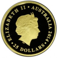 ELIZABETH II. AUSTRALIA 2014. IRB. 25 DOLLARS.