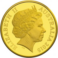 Gold coin Australia KM# 3137 ELIZABETH II. AUSTRALIA 2015. IRB.