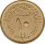 reverse of 10 Millièmes (1958 - 1966) coin with KM# 395 from Egypt. Inscription: الجمهورية العربية المتحدة مصر ١٠ مليمات ١٣٨٠ ١٩٦٠