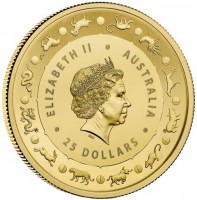 Gold coin Australia KM# 3972 2020. 鼠. AWB. 1/4oz9999 Au.
