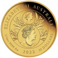 ELIZABETH II AUSTRALIA. JC. 1/4oz 9999 Au 2022. 25 DOLLARS.
