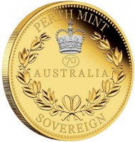 Gold coin Australia KM# 4409 PERTH MINT. 70. AUSTRALIA. SOVEREIGN.