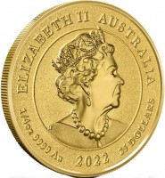 ELIZABETH II AUSTRALIA. IRB. 1/4 OZ 9999 GOLD 2022 25 DOLLARS.