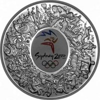 Silver coin Australia KM# 520 Sydney 2000. TM ©.