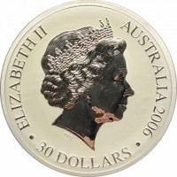 Silver coin Australia KM# 784 ELIZABETH II. AUSTRALIA 2006. IRB. 30 DOLLARS.