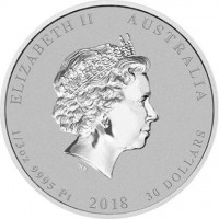 Platinum coin Australia KM# 3575 ELIZABETH II AUSTRALIA. IRB. 1/3 oz 9995 Pt 2018 30 DOLLARS.