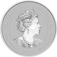 ELIZABETH II. AUSTRALIA. JC. 1/3oz 9995 Pt 2021 30 DOLLARS.