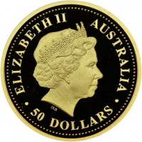 Gold coin Australia KM# 1199 ELIZABETH II. AUSTRALIA. IRB. 50 DOLLARS.